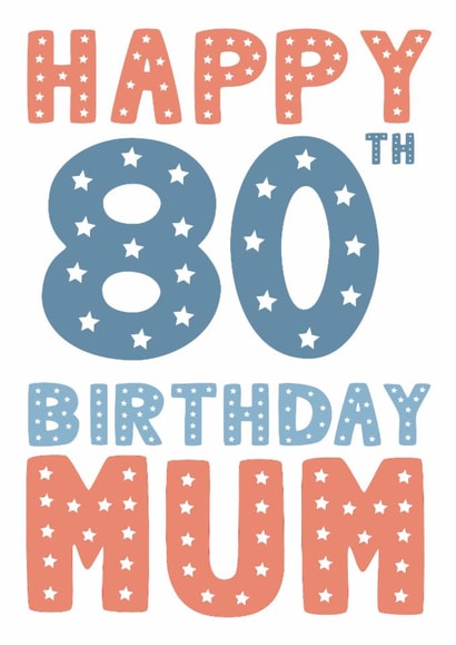 Classic Birthday Card - 80th - For Mum created by Mint Maker Studio