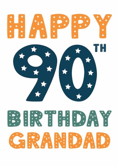 Classic Birthday Card - 90th - For Grandad created by Mint Maker Studio