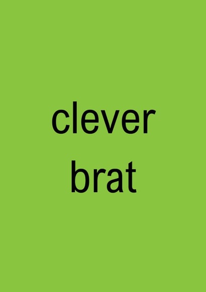 Funny Exams Card - Clever Brat - Charli XCX created by GawjusCards