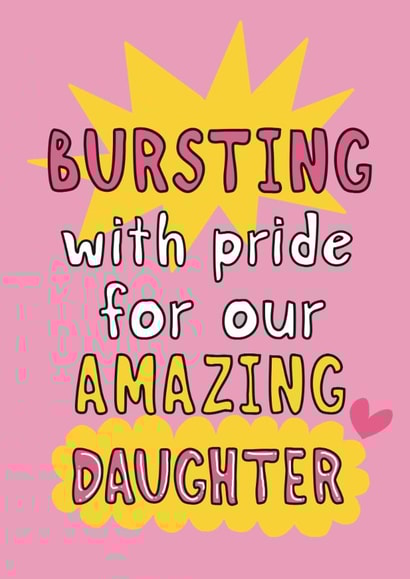 Classic Exams Card - Amazing Daughter created by Giddy Kipper