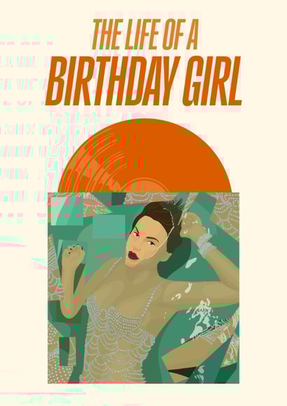 Taylor Swift Birthday Card - TS12 - Life Of A Showgirl - Birthday Girl created by Pink Peach Cards