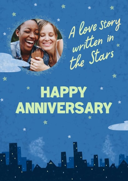 Classic Anniversary Card - Love Story Written In The Stars created by Running with Scissors