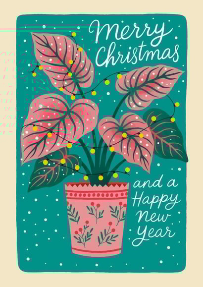 Pretty Christmas Card - Poinsettia created by Olga Kondyleva