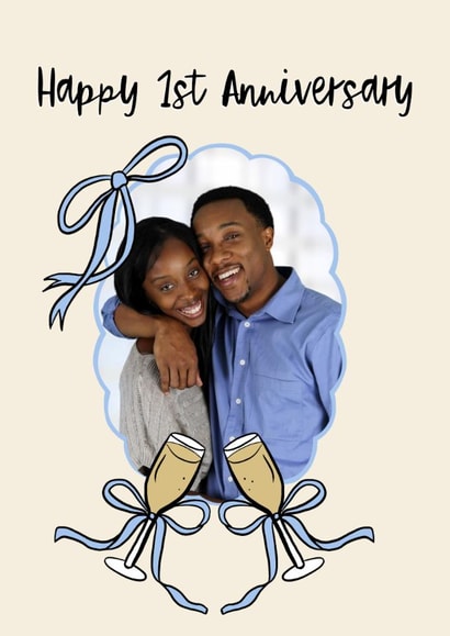 Pretty Anniversary Card - 1st - Champagne created by Soph AC Studio