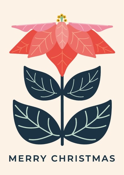 Arty Christmas Card - Poinsettia created by Taya Cosgrove