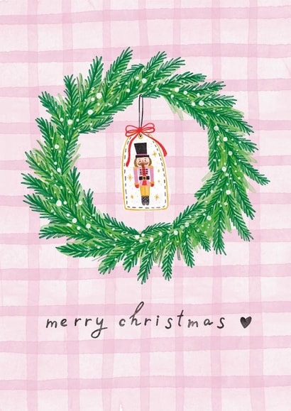 Cute Christmas Card – Nutcracker Wreath created by Olga Kondyleva