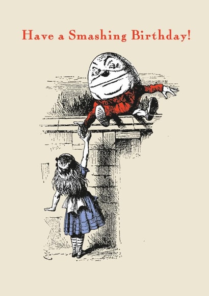 Classic Birthday Card - Alice in Wonderland - Humpty Dumpty created by Hype Associates