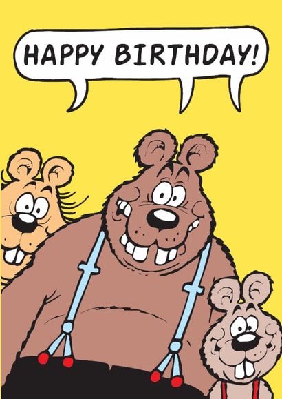 Funny Birthday Card - Beano - The Three Bears created by Hype Associates