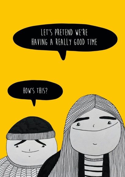 Funny birthday card for awkward people at the party. created by Aimee Herbert