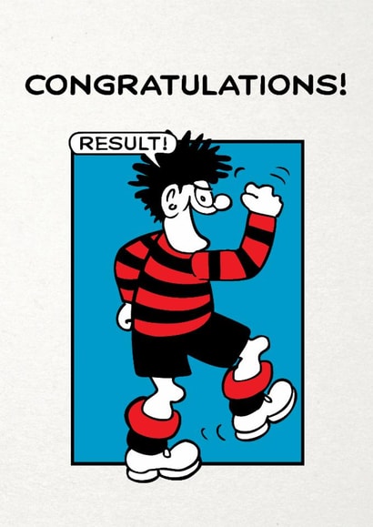 Fun Congratulations Card - Dennis The Menace - Result! created by Hype Associates