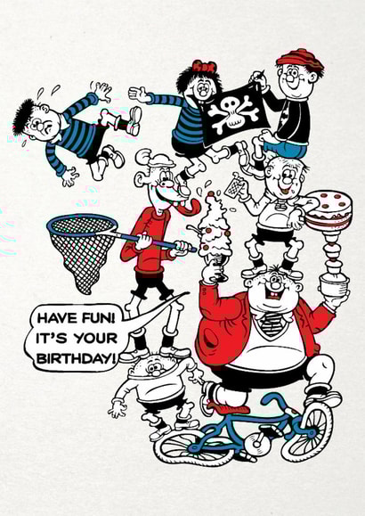Fun Birthday Card - Beano - The Bash Street Kids created by Hype Associates