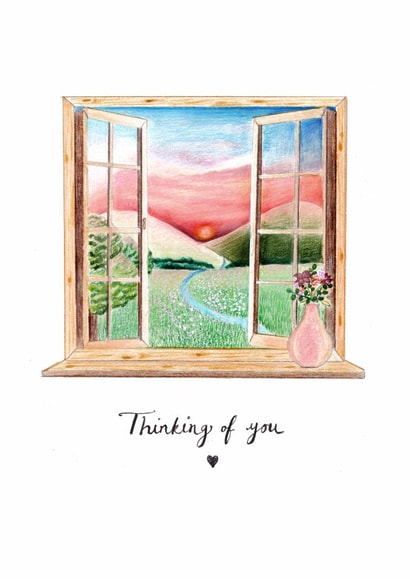 Classic Thinking Of You/Sympathy Card - Window - Flowers created by Beth Goodwin