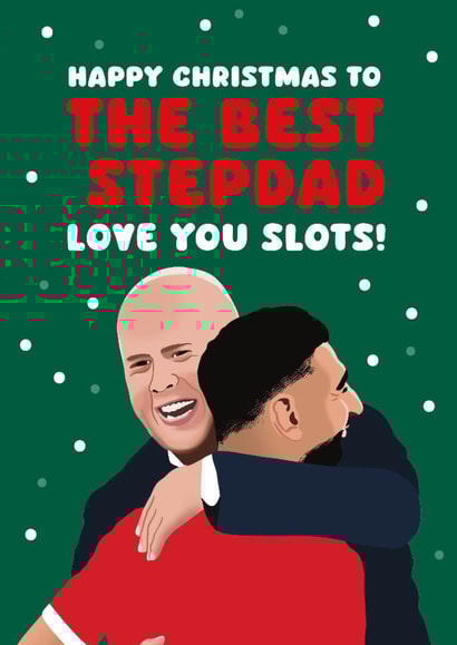 Funny Christmas Card - For Stepdad - Arne Slot - Liverpool created by Lucy Marie Design