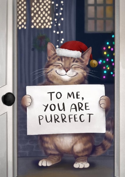Cute Christmas Card - Love Actually - Cat created by I Draw Stuff 