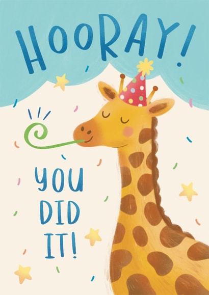 Cute Congratulations Card - Giraffe - Hooray! created by Lisa Parker