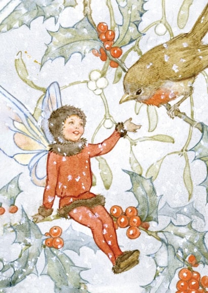 Cute Christmas Card - Fairy Land - Holly And Mistletoe created by Hype Cards