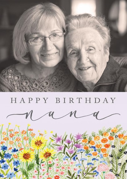 Classic Birthday Card - For Nana - Flowers created by Making Meadows Ltd