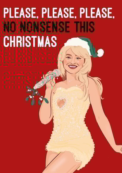 Celebrity Christmas Card - Sabrina Carpenter - Please No Nonsense This Christmas created by Quitting Hollywood