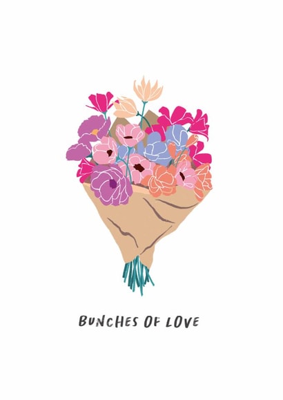 Classic Birthday/Thinking Of You Card - Bunch of Flowers - Bunches Of Love created by Joanne McGaffin