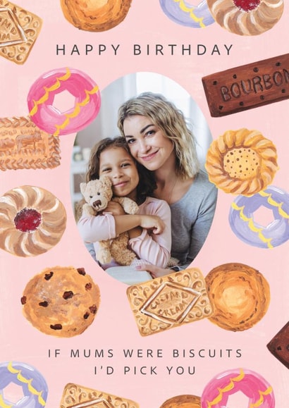 Classic Birthday Card - For Mum - Biscuits created by Making Meadows Ltd