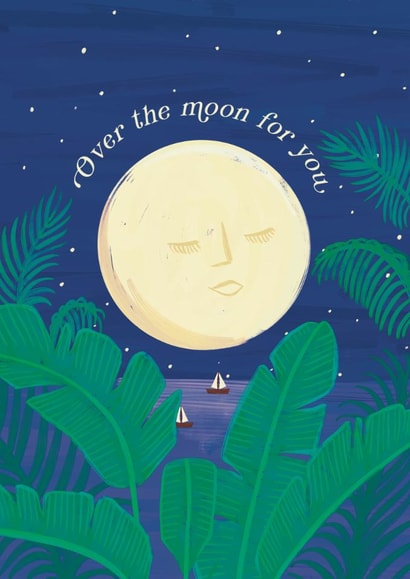 Cute Congratulations Card - Over The Moon created by Vero Illustrates