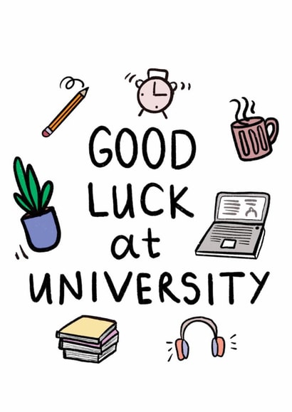Classic Good Luck Card - University created by Studio Flafello LTD