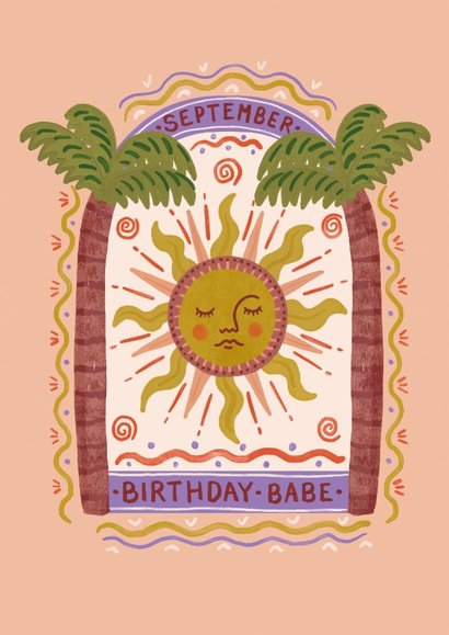 Arty Birthday Card - September Babe created by Jessie Maeve Studio