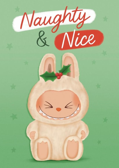 Cute Labubu Christmas Card - Naughty and Nice created by Sydney Jo Designs