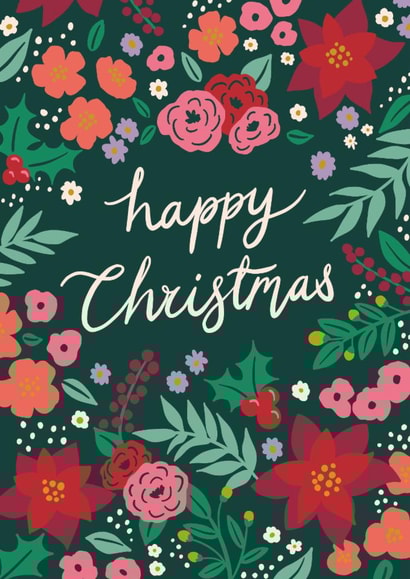 Pretty Christmas Card - Winter Flowers created by Jessie Maeve Studio