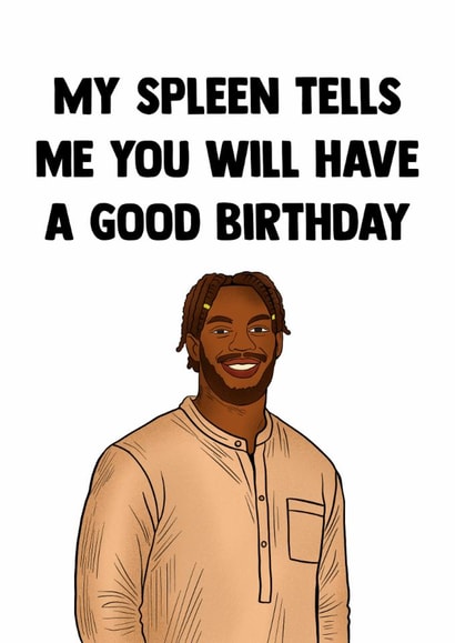 Funny Birthday Card - Love Is Blind - Spleen created by Doublea