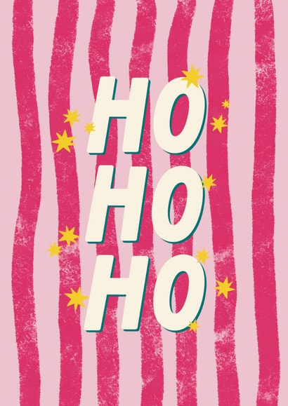 Pretty Christmas Card - Ho Ho Ho created by Sweetlove Press