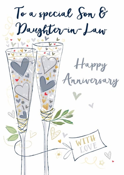 Traditional Anniversary Card - Son And Daughter In Law created by Katie Phythian Design