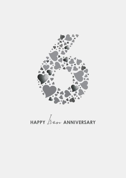 6th Iron Wedding Anniversary Card created by mrs L cards