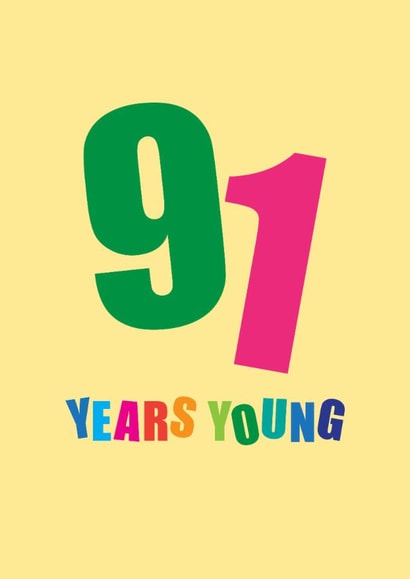 91 Birthday Card created by mrs L cards