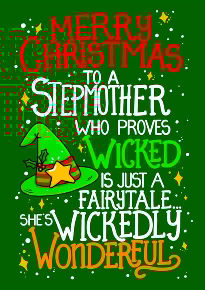Christmas Stepmum - Funny - Cute - Wickedly Wonderful Fairytale - Heartfelt created by Louise Burgoyne
