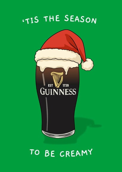 Fun Christmas Card - Guinness - To Be Creamy created by Sundiva Designs