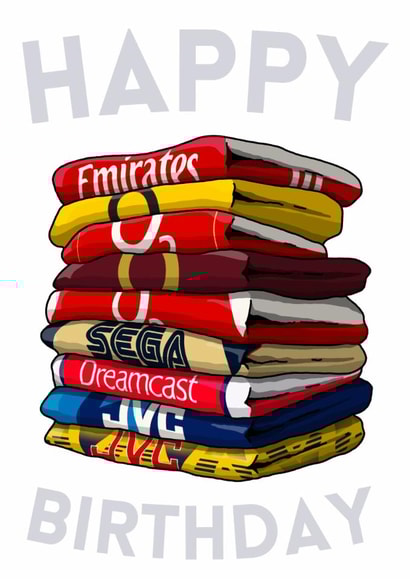 Classic Birthday Card - Arsenal - Football Shirts created by Pedges Houseboat