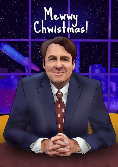 Funny Christmas Card - Jonathan Ross - Mewwy Chwistmas created by I Draw Stuff