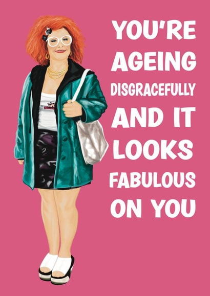 Gimme Gimme Gimme Linda La Hughes Birthday Card created by Choo Choo