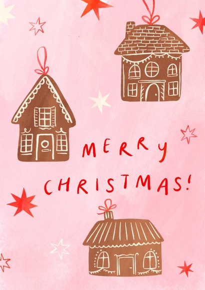 Pretty Christmas Card - Gingerbread Houses created by Lauren Barclay