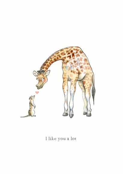 Cute Anniversary Card - Giraffe And Meercat created by Jane Sargeant