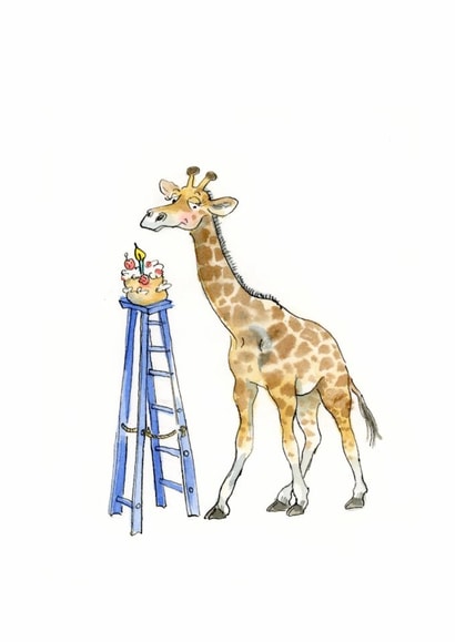 Cute Birthday Card - Giraffe created by Jane Sargeant