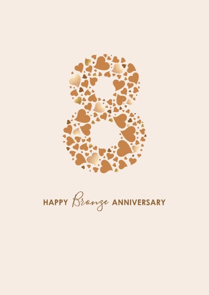 Classic Anniversary Card - 8th - Bronze created by mrs L cards