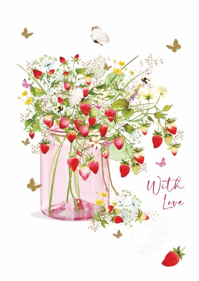 Traditional Birthday Card - Flowers - Strawberries created by Nigel Quiney