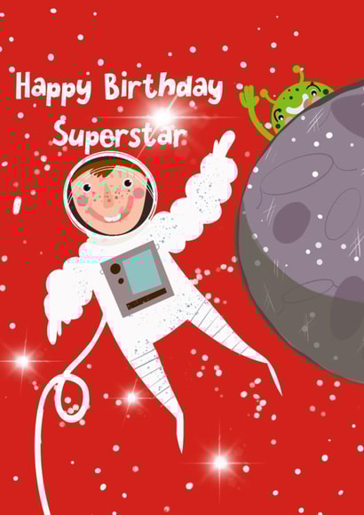 Birthday card, cute, kids birthday, created by Hinkypunk Illustration