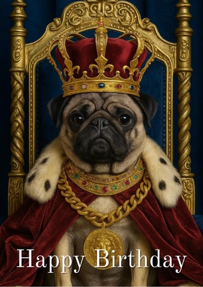 Regal card for pug lovers created by Made by Betty