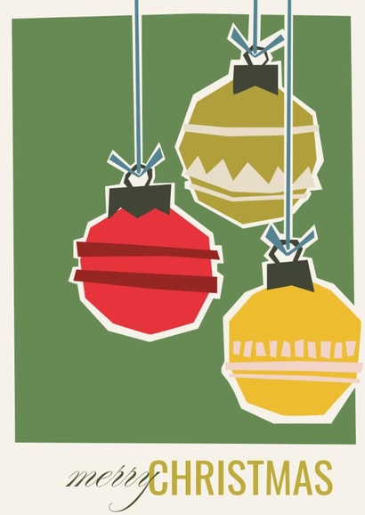 Arty Christmas Card - Baubles created by Ms Sera Dillon