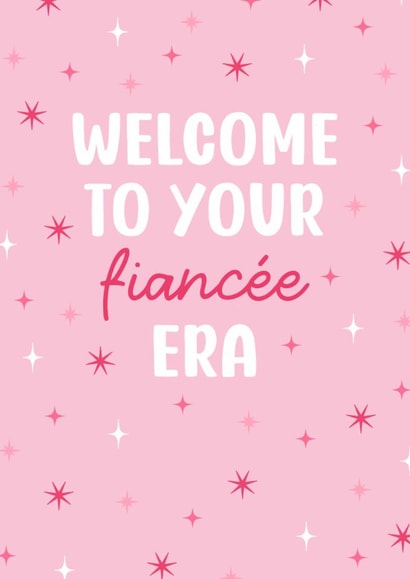 Cute Engagement Card - Taylor Swift - Welcome To Your Fiancée Era created by Pink Peach Cards