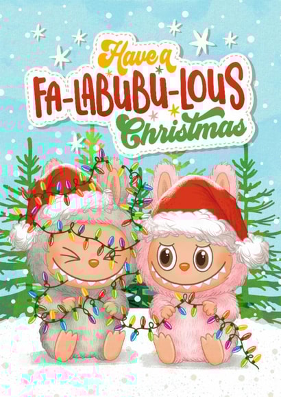 Cute Christmas Card - Labubu - Fa-Labubu-Lous Christmas created by Atwood & Atwood