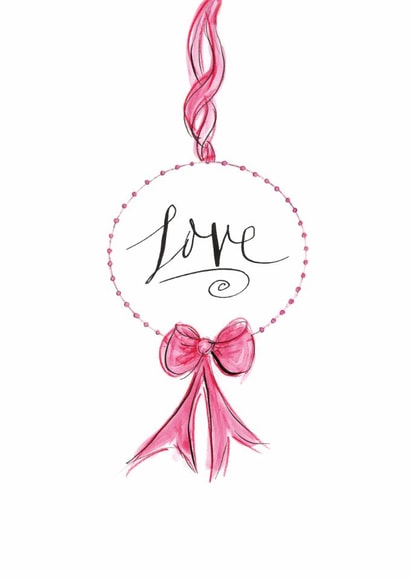 Traditional Christmas Card - Love Bauble created by Gabrielle Solly Illustration